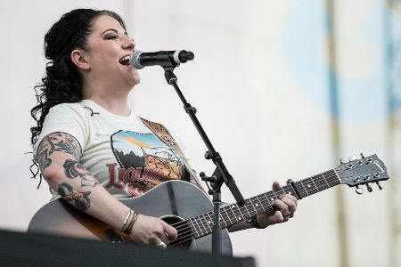 Ashley McBryde caught on the camera singing.